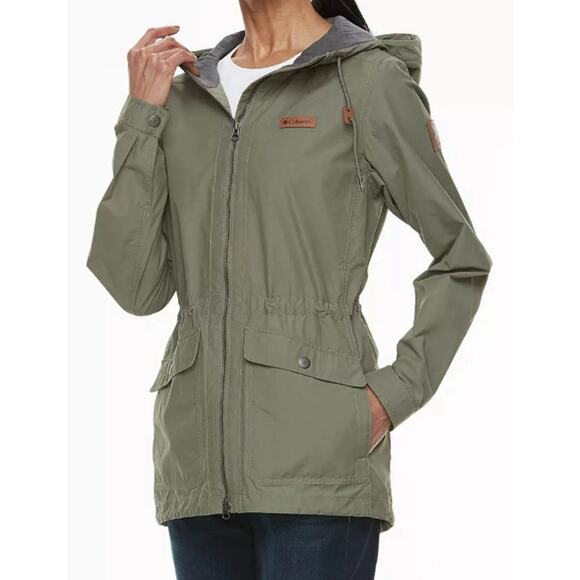 Columbia Jackets & Blazers - Columbia Jacket Womens Small Cultus Lake Hooded Anorak Green Full Zip Outdoor
